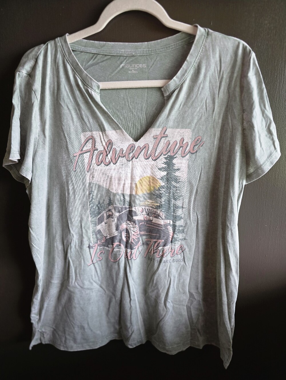 Maurices Sage Green Classic Fit XL T-Shirt